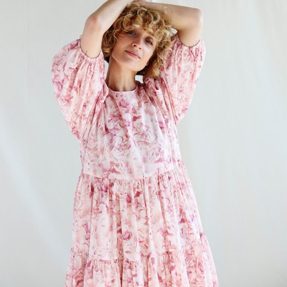 Pink rose dress